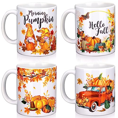 Patelai Kürbis Kaffeetasse Herbst Kaffeetasse Hello Kürbis Tassen Hallo Herbst Tasse Herbst Kaffeetassen Thanksgiving Zwerge Thema Tasse für Frauen Thanksgiving Geschenk von Patelai