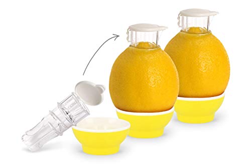 3 x Gelb Patent-Safti Entsafter I Der originale Safti Ausgießer für Zitronen, Orangen etc. I Einfacher als jede Zitronenpresse oder Saftpresse I 3 x Gelb von Patent-Safti