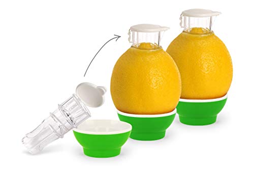 Patent-Safti 3 x Grün Entsafter I Der Originale Safti Ausgießer für Zitronen, Orangen etc. I Einfacher als Jede Zitronenpresse oder Saftpresse I 3 x Grün von Patent-Safti