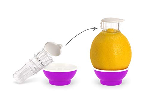 Patent-Safti Entsafter I Der Originale Safti Ausgießer für Zitronen, Orangen etc. I Einfacher als Jede Zitronenpresse oder Saftpresse I (Pink) von Patent-Safti
