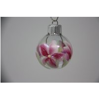 Von Hand Bemalt, Mini Glas Christbaumschmuck, Floralem Ornament, Garten Liebhabergeschenk, Garten-Party Zugunsten von Paterica2