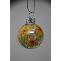 Von Hand Bemalt, Mini Glas Christbaumschmuck, Floralem Ornament, Garten Liebhabergeschenk, Garten-Party Zugunsten von Paterica2