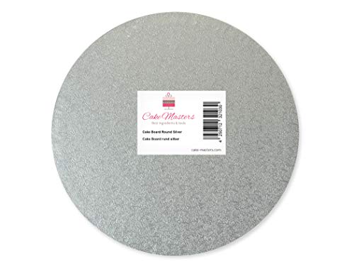 Cakeboard rund 28cm Silber von Pati-Versand