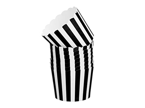 Cupcakes Cup schwarz-weiß, 20 Stück, Bodendurchmesser 50mm von Pati-Versand