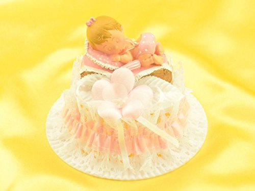 Pati-Versand Tortenaufsatz Baby im Korb, rosa von Pati-Versand