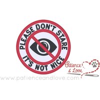 Patch Zum Aufnähen, 7, 5 cm, Bitte Nicht Starren - It's Not Nice, Aufnähen Mit Augen-Symbol in Der Mitte Patch Zum Aufnähen, 7, 5 cm, Bitte Nicht Starren - It's Not Nice, Aufnähen Mit Augen-Symbol in Der Mitte von PatienceandLove143
