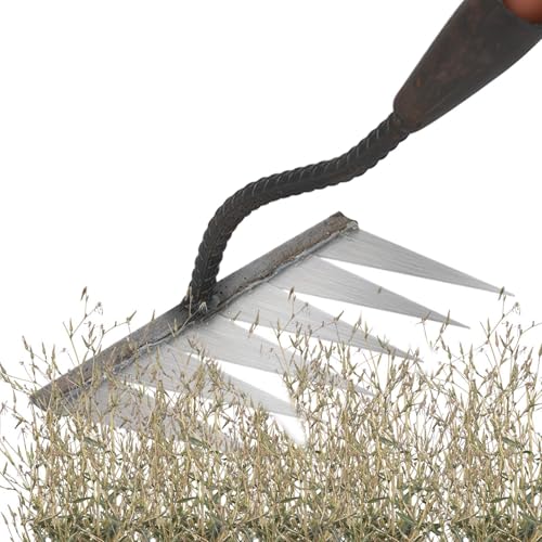 Garden Harke, Rechen Garten Unkrauthacke, Garten Unkraut Werkzeug, Gartenrechen Metall, Harke Aus Gehärtetem Karbonstahl Zum Jäten Hacken Graben Und Auflockern Von Erde?4/5/6/7 Zinken von Patifirst