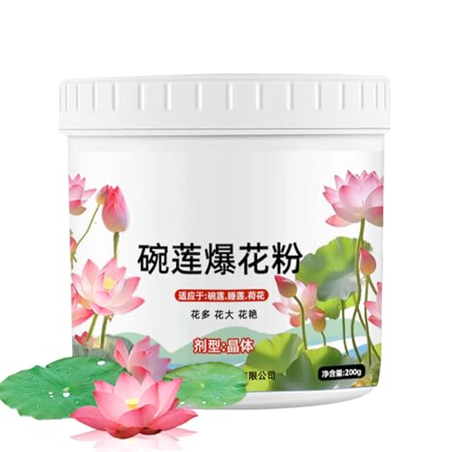 Lotuss Blumen Dünger, 200g Pflanzendünger Hydrokultur, Teichpflanzen Dünger, Water Lily Fertilizer,Lotuswachstum,Teichpflanzen Nährstoff Für Effektiver Pflanzenblüten-Booster, Stärkerteichblüte Dünger von Patifirst