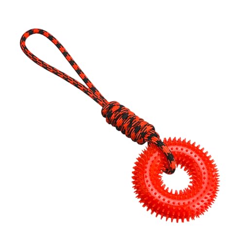 Patifirst Hund Quietschspielzeug | Stachelring Kauspielzeug Trainer | Welpen Kauring Mit Seil Gegen Langeweile Und Zur Zahnung Geistige Förderung Spiel Drinnen Und Draußen Patifirst Hund Quietschspielzeug | Stachelring Kauspielzeug Trainer | Welpen Kauring Mit Seil Gegen Langeweile Und Zur Zahnung Geistige Förderung Spiel Drinnen Und Draußen von Patifirst