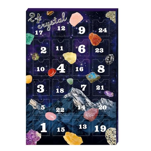 Patifirst Kristall-Kalender Countdown,24 Tage Urlaubs Kalender | Kristall-Sammlung Festlicher Stein Für Weihnachten Mädchen Frauen Männer Sammler Teens Patifirst Kristall-Kalender Countdown,24 Tage Urlaubs Kalender | Kristall-Sammlung Festlicher Stein Für Weihnachten Mädchen Frauen Männer Sammler Teens von Patifirst