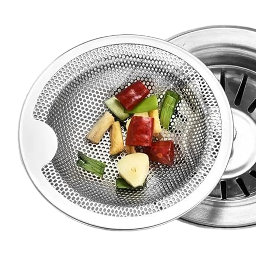 Patifirst Spülenabfluss Siebkorb,Lebensmittelfänger Mit Griff Für Küche & Bad - Mit Griff Verstopfungsschutz Aus Edelstahl Für Obst, & Haarschutz von Patifirst