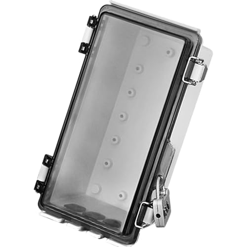 Patifirst Wasserdichte Verbindungsdose,Projektbox mit transparentem Deckel | Staubdichtes Gehäuse Mit Schloss Für Elektronik Im Außenbereich von Patifirst