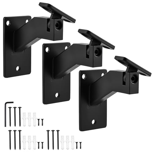 Patioer Verstellbare Handlaufhalterungen, robuste Treppengeländerhalterungen für Treppengeländer, 3 Stück von Patioer