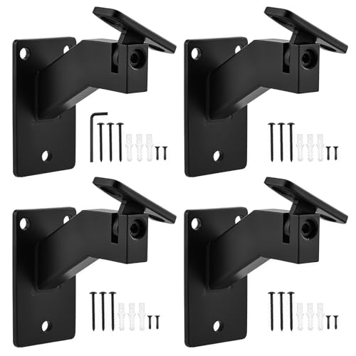 Patioer Verstellbare Handlaufhalterungen, robuste Treppengeländerhalterungen für Treppengeländer, 4 Stück von Patioer