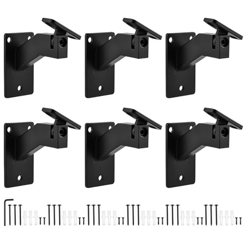 Patioer Verstellbare Handlaufhalterungen, robuste Treppengeländerhalterungen für Treppengeländer, 6 Stück Patioer Verstellbare Handlaufhalterungen, robuste Treppengeländerhalterungen für Treppengeländer, 6 Stück von Patioer