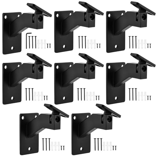 Patioer Verstellbare Handlaufhalterungen, robuste Treppengeländerhalterungen für Treppengeländer, 8 Stück von Patioer