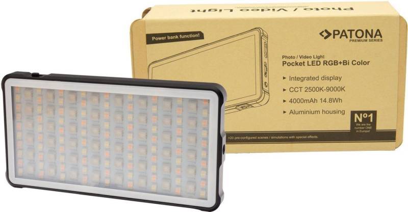 Patona Motivstrahler Premium RGB Videolicht + Powerbankfunktion von Patona