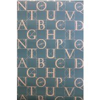 Motiv Vintage Tapete Hunter Green Alphabet von PatrickStreet