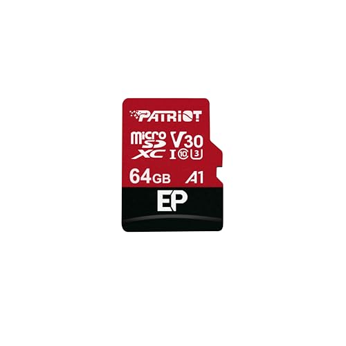 Patriot Memory PEF64GEP31MCX 64 GB EP A1 V30 microSD Karte SDXC für Android Handys und Tablets / 4K Videoaufnahmen von Patriot Memory