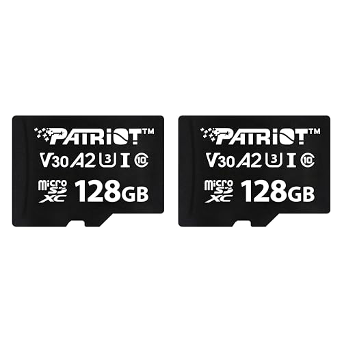 Patriot VX-Serie 128 GB Micro SDXC V30 A2 UHS-I U3 4K UHD Speicherkarte 2er Pack - PSF128GVX32MCX2 von Patriot Memory