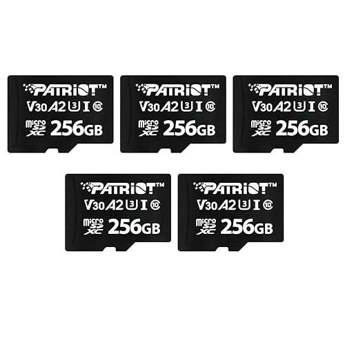 Patriot VX-Serie 256 GB Micro SDXC V30 A2 UHS-I U3 4K UHD Speicherkarte 5er Pack - PSF256GVX32MCX5 von Patriot Memory
