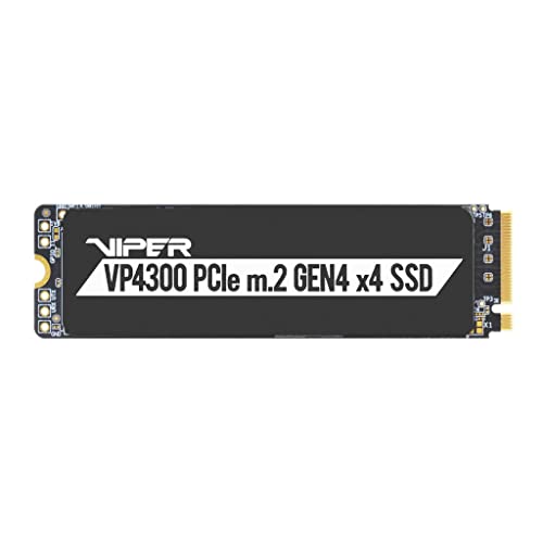 Patriot Viper VP4300, 1TB PCIe Gen4 x4 NVMe M.2 SSD, bis zu 7400MB/s sequenzielle Lese- und 5500MB/s sequentielle Schreibgeschwindigkeiten von Patriot Memory