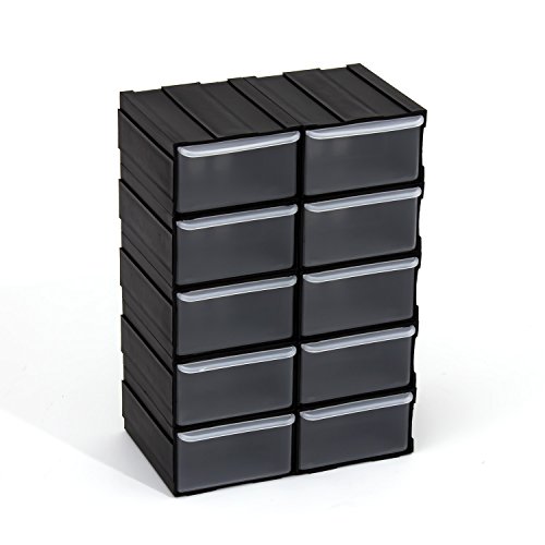 Patrol Group SZU10XCZAPG001 Set von 10 Modular Schubfächer, 5 farben, schwarz, 11 x 7.5 x 4.5 cm von Patrol Group