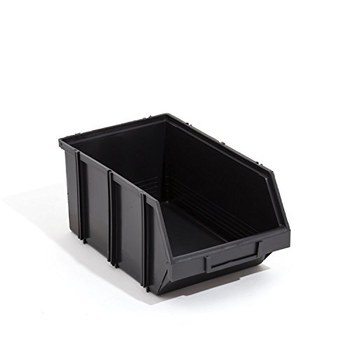 Stapelbox Stapelboxen Sichtlagerkästen Kunststoff PP Plast 350x210x160 Modulbox Gr. 3 schwarz von Patrol Group