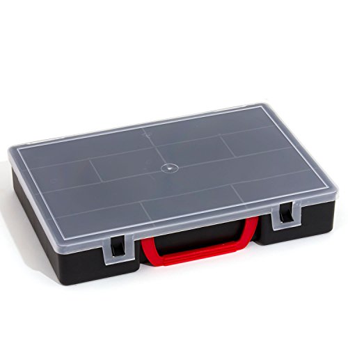 Patrol Großer Sortimentskasten Organizer Schwarz 300 x 220 x 55 10 Fächer von Patrol