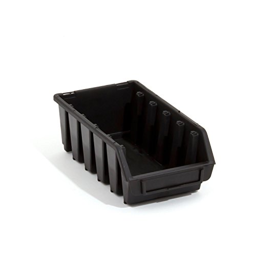 10 Stck. Ergobox Box Stapelboxen schwarz Gr.2L Regalbox 116x212x75 mm Kunststoff von Patrol