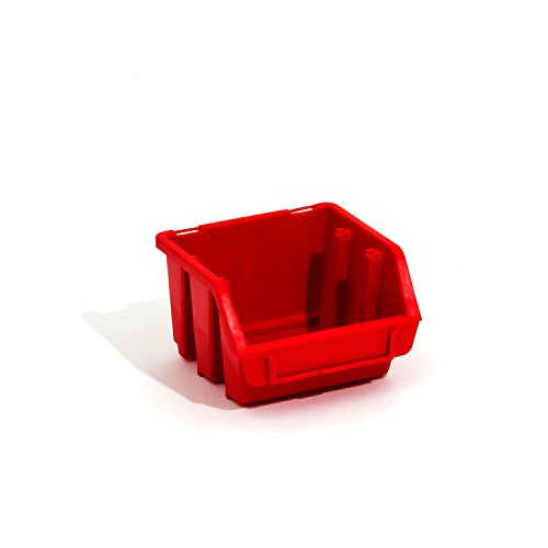 30 Stck. Ergobox Sortierkästen Stapelboxen rot Gr. 1 Kunststoff 116x112x75 mm Etikettenfach von Patrol
