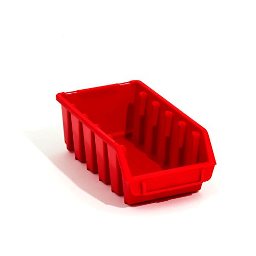 Patrol 10 Stck. Ergobox Box Stapelboxen rot Gr.2L Regalbox 116x212x75 mm Kunststoff Etikettenfach von Patrol