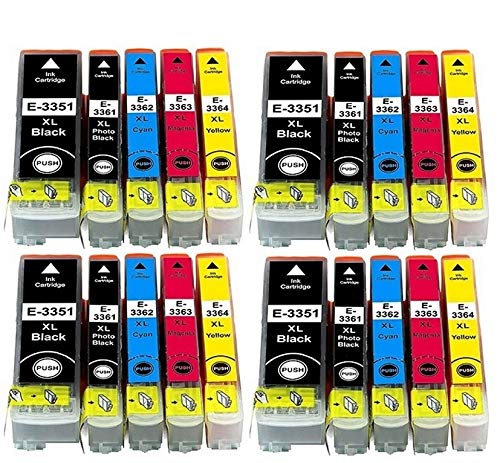 Patronenprofis 20 XL-Druckerpatronen kompatibel mit Epson T33 XL für Expression Premium XP-530, XP-540, XP-630, XP-635, XP-640, XP-645, XP-830, XP-900, XP-7100 Patronenprofis 20 XL-Druckerpatronen kompatibel mit Epson T33 XL für Expression Premium XP-530, XP-540, XP-630, XP-635, XP-640, XP-645, XP-830, XP-900, XP-7100 von Patronenprofis