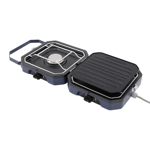 2-Flammig Campingkocher, Max. Topfdurchmesser 20 cm,Windschutz Gas Faltbar Outdoor Gaskocher für Campingplatz, Gartenparty, Grillabend, Picknick, Festival-Camping, nicht enthalten Gasflasche von PattenlLevi