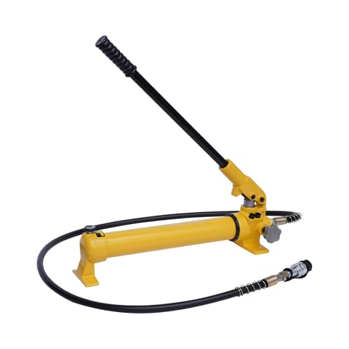 350CC Manuelle Hydraulikpumpe 700bar CP-700 Hydraulische Handpumpe mit 1.2m Schlauch,zg3/8 Stecker Hydraulikdruckpumpe Hydraulik Handpumpe für 4-10T Hydraulikzylinder und andere Hydraulische Werkzeuge von PattenlLevi