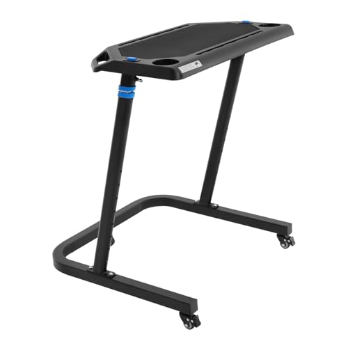 Fitness-Schreibtisch mit Rollen Computertisch mit 3 Rollen, 2 Davon mit Bremsen,Höhenverstellbarer 87-117cm Mobiler PC-Tisch für Homeoffice,38 x 74cm Fitness-Schreibtisch mit Rollen Computertisch mit 3 Rollen, 2 Davon mit Bremsen,Höhenverstellbarer 87-117cm Mobiler PC-Tisch für Homeoffice,38 x 74cm von PattenlLevi