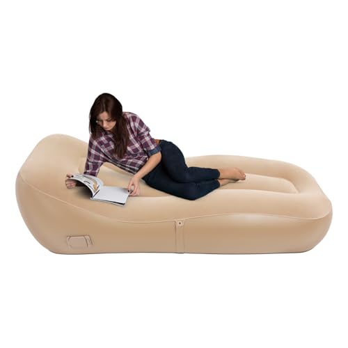 PattenlLevi Aufblasbares Luftbett,180 * 76 * 55cm,Max 150kg Aufblasbare Luftbett mit elektrischer Luftpump Aufblasbare Liege Sofa geeignet für Drinnen Draußen von PattenlLevi