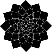 Fibonacci Mandala Wiederverwendbare Schablone von Patternsofplenty