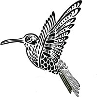 Wiederverwendbare Kolibri Gemusterte Schablone von Patternsofplenty