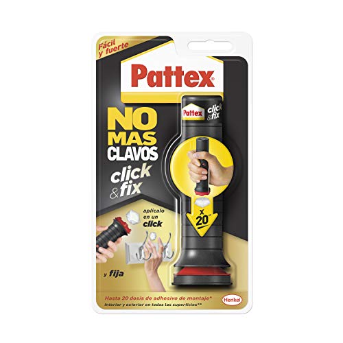 Click & Fix, Montageklebstoff starke, schnelle, einfache und sauber, innen und außen, klebt fast jedem Material, wasserdicht, 1 x 30 g von Pattex