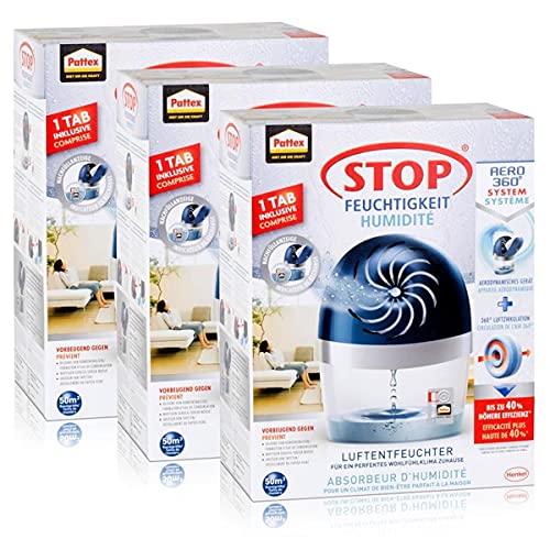 Henkel Pattex Stop Feuchtigkeit Aero 360° System Luftentfeuchter (3er Pack) von Pattex