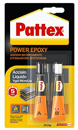 PATTEX Kraft-mix - Kleber fÃ1/4r Stahl und Metallen von 30g, metallische Farbe, Epoxykleber - Ho von Pattex