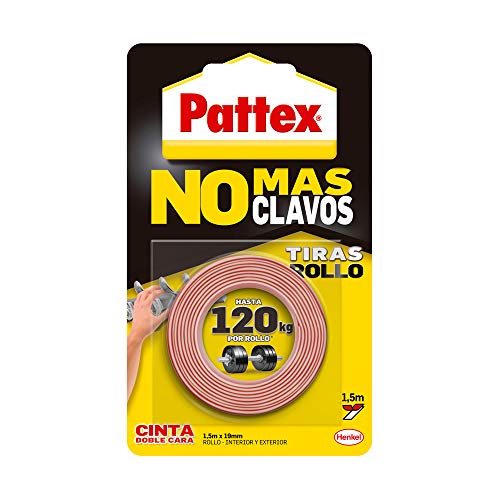 Pattex 1403701 Band – nicht mehr Nägel, doppelseitig Rolle von Pattex
