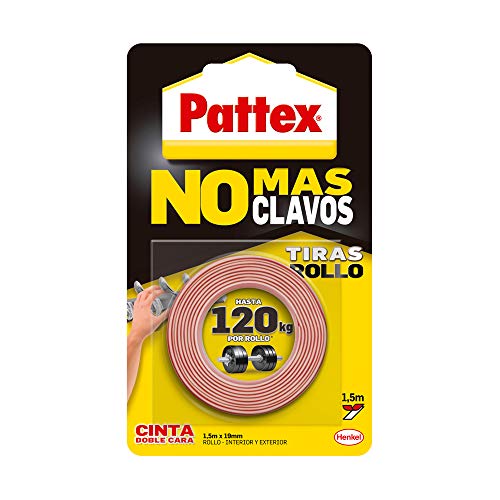 Pattex 1403701 Klebeband für dauerhafte Anwendungen, weiß, 19 mm x 1.5 m von Pattex