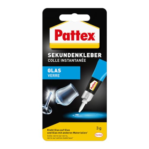 Pattex 1865947 PSV1C Sekundenkleber Glas, 3 g von Pattex