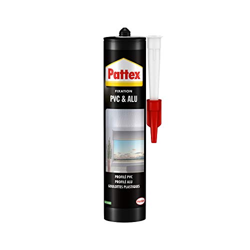 Pattex 1956425 Montagekleber für Aluminium und PVC, Weiß von Pattex