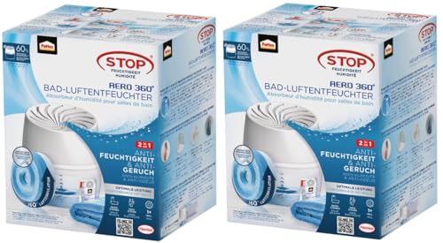 Pattex AERO 360° Luftentfeuchter für das Badezimmer, Raumentfeuchter für effektive Luftzirkulation, Raumluftentfeuchter reduziert überschüssige Feuchtigkeit, 2x 1 Gerät inkl. 1 Nachfüll Tab Pattex AERO 360° Luftentfeuchter für das Badezimmer, Raumentfeuchter für effektive Luftzirkulation, Raumluftentfeuchter reduziert überschüssige Feuchtigkeit, 2x 1 Gerät inkl. 1 Nachfüll Tab von Pattex