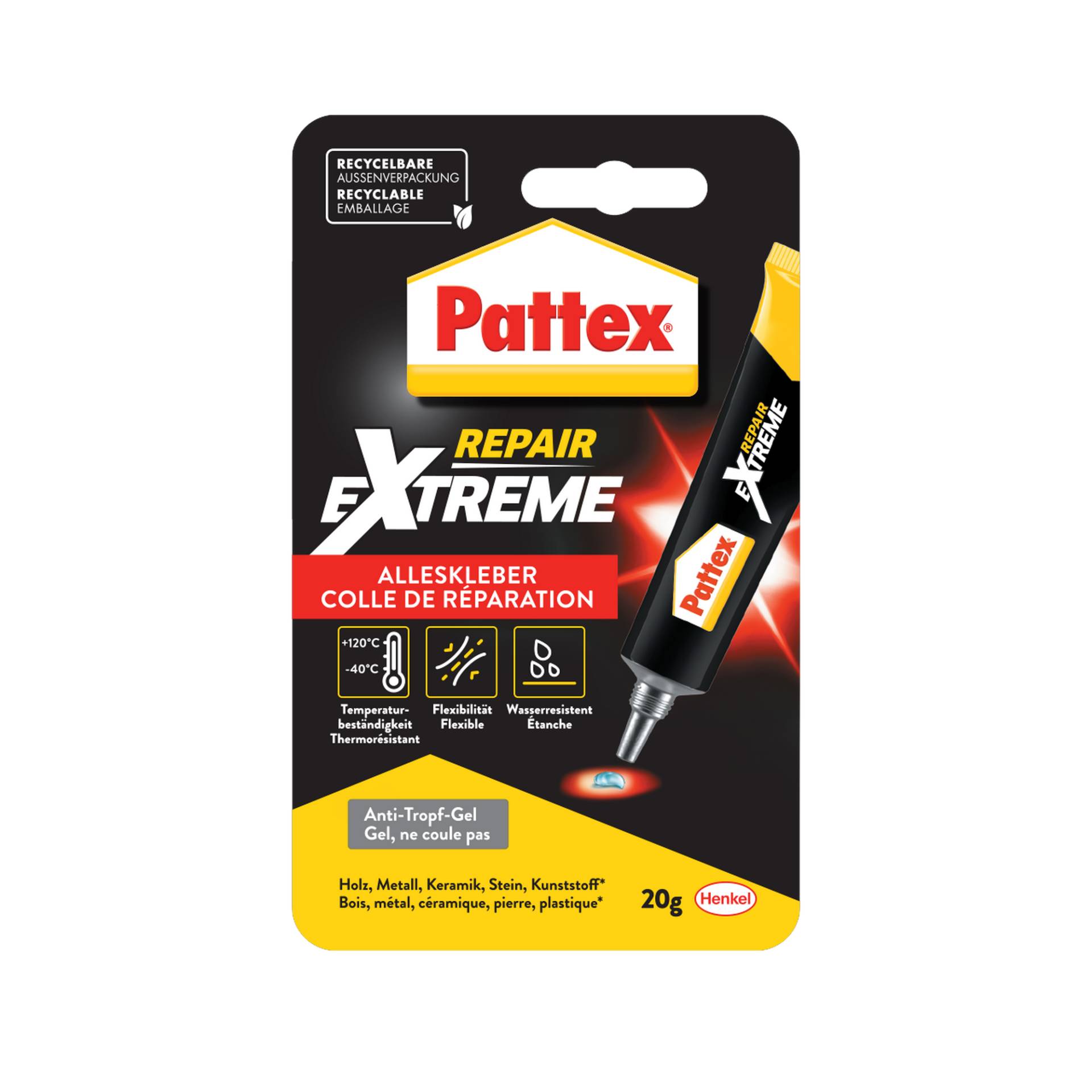 Pattex Alleskleber 'Repair Extreme' transparent 20 g Pattex Alleskleber 'Repair Extreme' transparent 20 g von Pattex