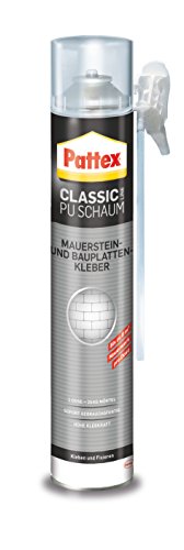 Pattex Classic PU-Schaum, Für Mauerstein und Bauplatten, einfache und sichere Verarbeitung, starke Haftung, 1x750ml von Pattex