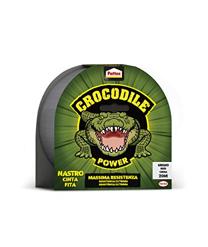 Pattex Crocodile Power Klebeband, starkes amerikanisches Klebeband mit starker Klebekraft, für verschiedene Materialien, grau, 1 x 30 ml von Pattex